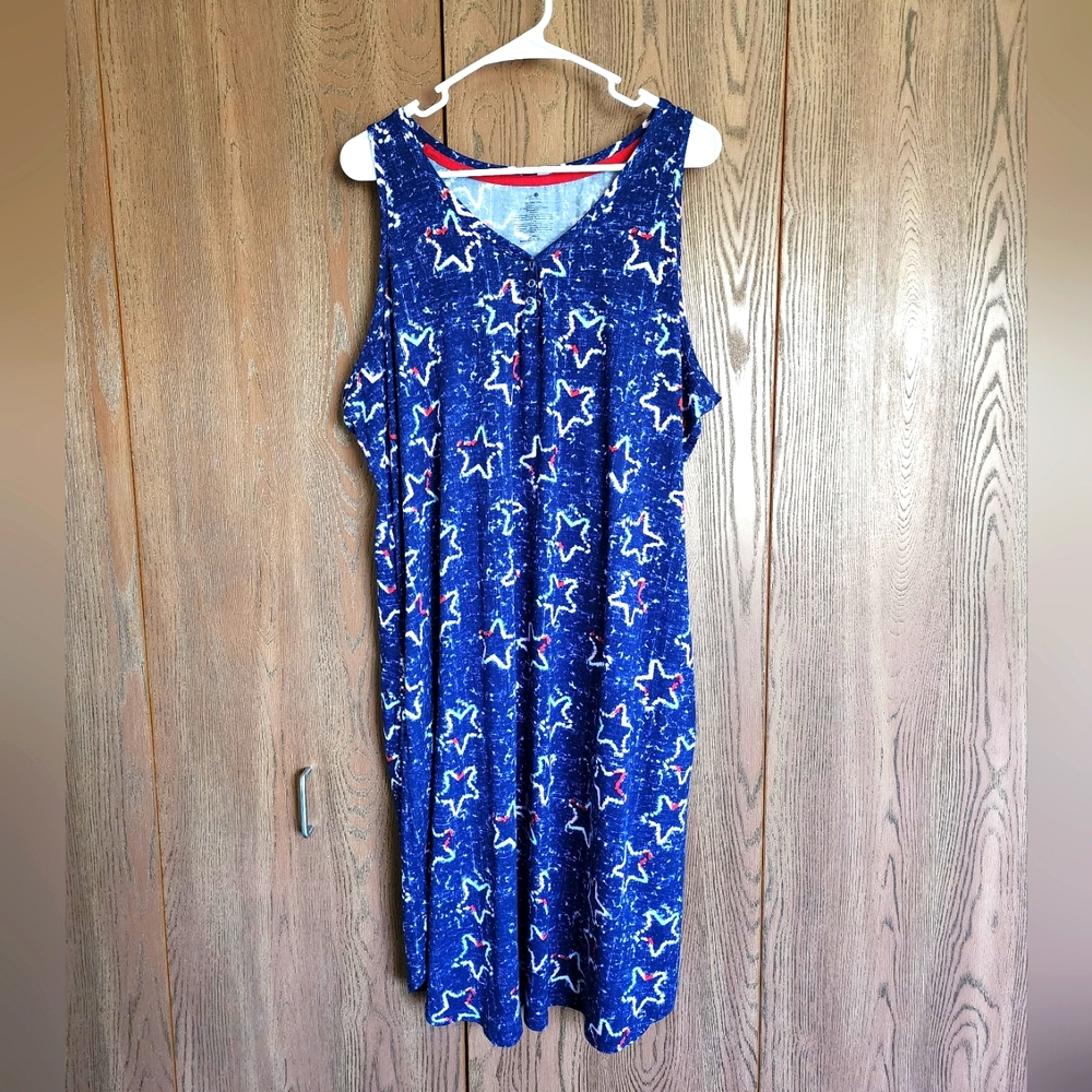 Secret Treasures Patriotic Star Nightgown Size 2X